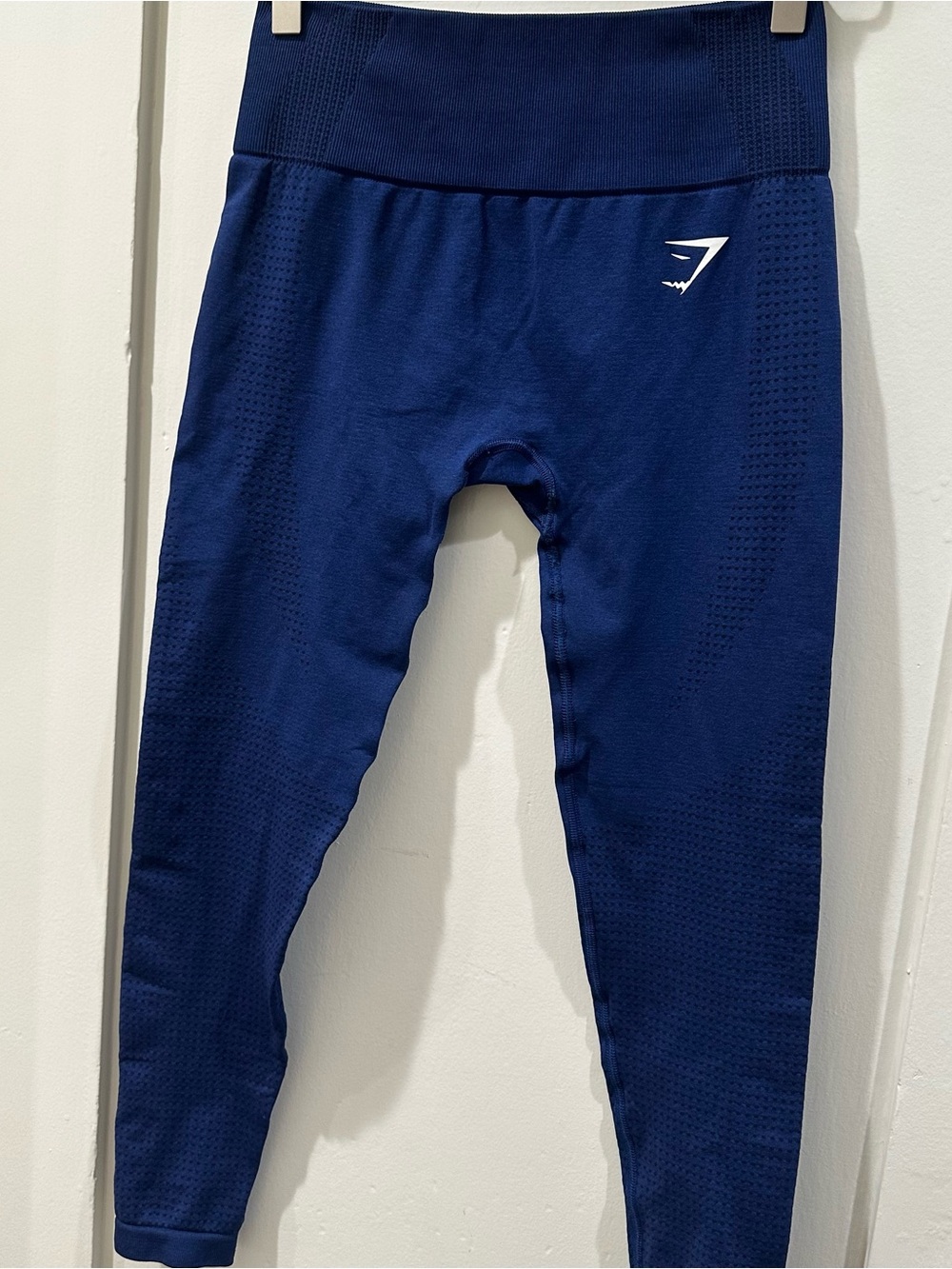 Gymshark Navy Seamless High-Waist Leggings with Logo